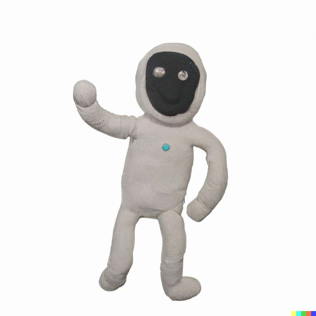an astronaut, claymation cartoon